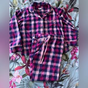 Bed Head Women’s Plaid Flannel Pajama Set - Pink & Purple